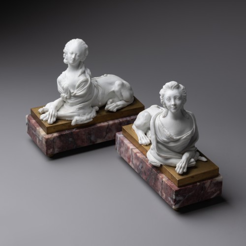 Pair of biscuit paperweights, Paris circa 1820 - 