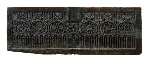 Façade de coffre royal en noyer, Val de Loire XVe siècle