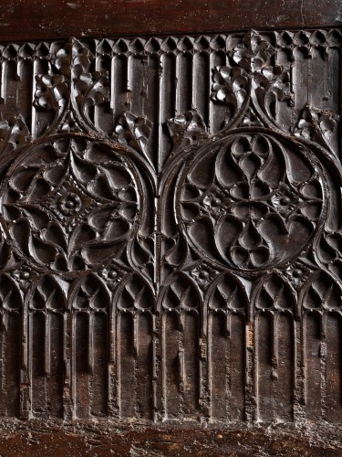 Front of a royal chest in walnut, Loire Valley, 15th century - 