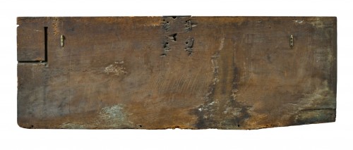 Antiquités - Façade de coffre royal en noyer, Val de Loire XVe siècle