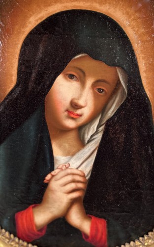 Paintings & Drawings  - Virgin in prayer after Sassoferato, Provence 17th century