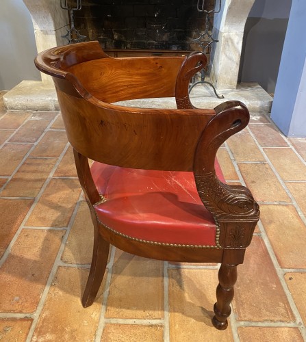 XIXe siècle - Fauteuil de bureau aux Dauphins, Paris vers 1820