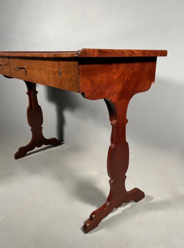 Antiquités - Solid mahogany desk by JF Leleu circa 1775