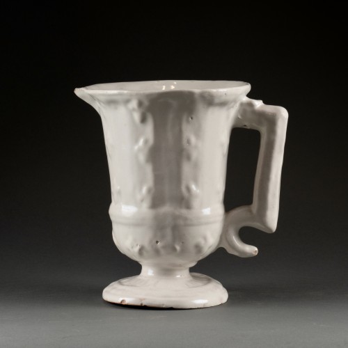 Fleur-de-lis ewer and basin, Nevers 17th century  - Porcelain & Faience Style Louis XIV