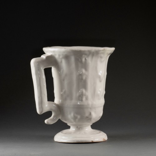 Porcelain & Faience  - Fleur-de-lis ewer and basin, Nevers 17th century 