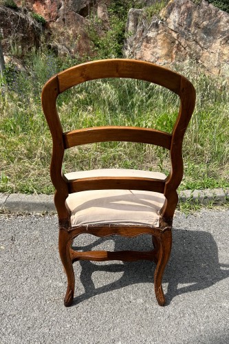 Antiquités - Series of eight chairs attributable to Nogaret, Lyon Louis XV period around