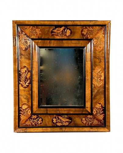 18th fine Mirror in marquetry, Toulouse period Louis XIV