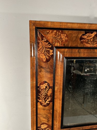Louis XIV - Miroir en marqueterie de bois indigènes, Toulouse époque Louis XIV