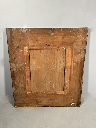 Antiquités - Miroir en marqueterie de bois indigènes, Toulouse époque Louis XIV