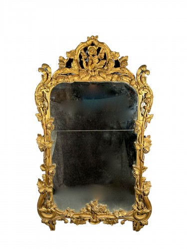 Gilded wood mirror, Provence Louis XV period circa 1760