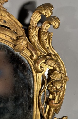 Mirrors, Trumeau  - Gilded wood mirror, Provence Louis XV period circa 1760