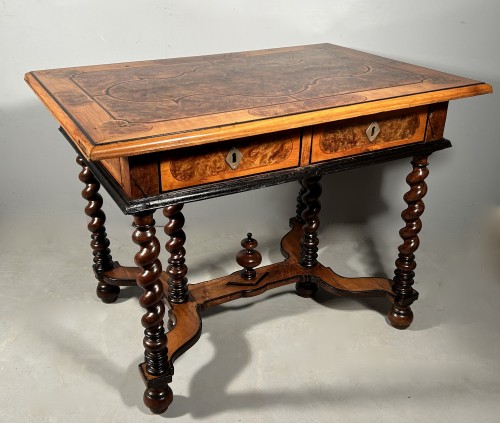 Table bureau en marqueterie, Languedoc époque Louis XIV - Louis XIV