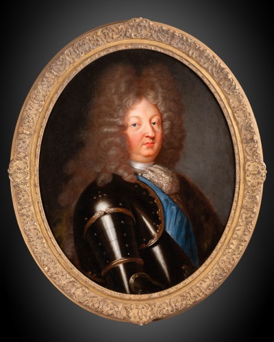 Portrait of the Grand Dauphin in armor, Paris around 1700 - Paintings & Drawings Style Louis XIV