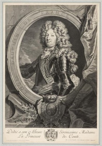 18th century - Portrait of the Grand Dauphin in armor, Paris around 1700