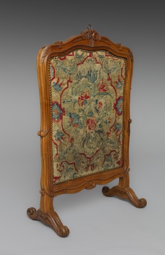 Furniture  - Walnut Fireplace Screen, Lyon, Louis XV Period