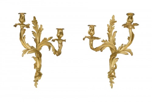 Pair of large rococo sconces, circa 1850
