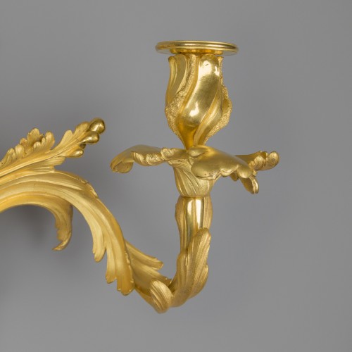 Pair of large rococo sconces, circa 1850 - Napoléon III