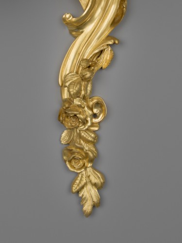 Napoléon III - Paire de grandes appliques rocailles vers 1850