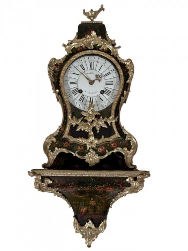 Petit cartel d’alcôve au vernis martin, Paris époque Louis vers 1765