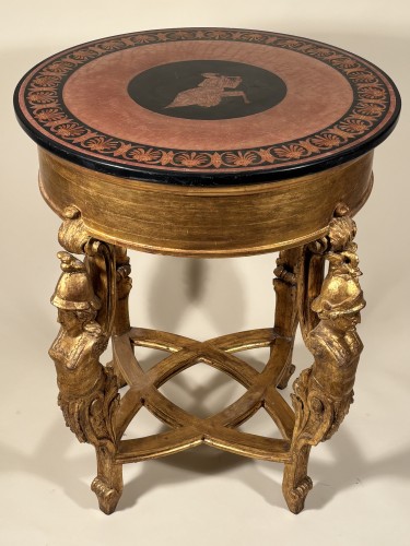 Guéridon aux dieux de la Guerre, Italie vers 1840-50 - Franck Baptiste Provence