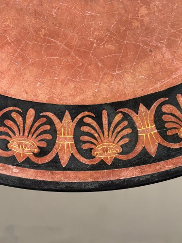 Antiquités - Guéridon aux dieux de la Guerre, Italie vers 1840-50