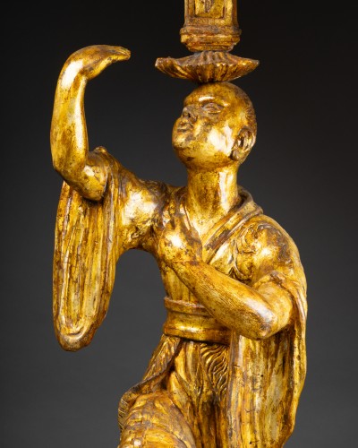 Porte girandole au chinois, Venise 18e siècle - Objet de décoration Style Louis XVI