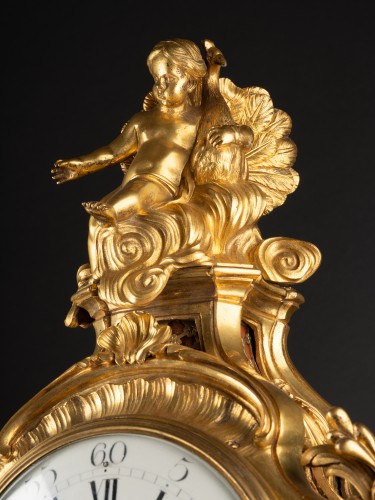 Cartel à poser attribuable à St Germain, Paris vers 1760 - Horlogerie Style Louis XV