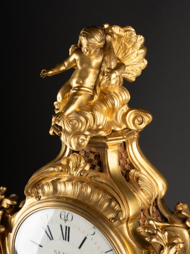 Antiquités - Cartel à poser attribuable à St Germain, Paris vers 1760