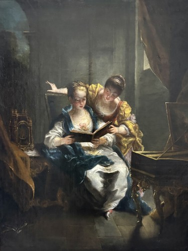 La leçon de musique, atelier de Jean Raoux vers 1720