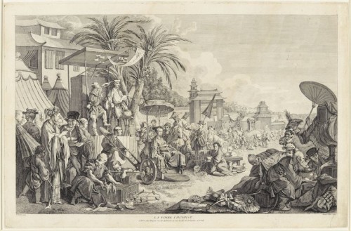 Tableaux et dessins Tableaux XVIIIe siècle - Le Jardin Chinois et la foire Chinoise d’après F.Boucher, 18e siècle