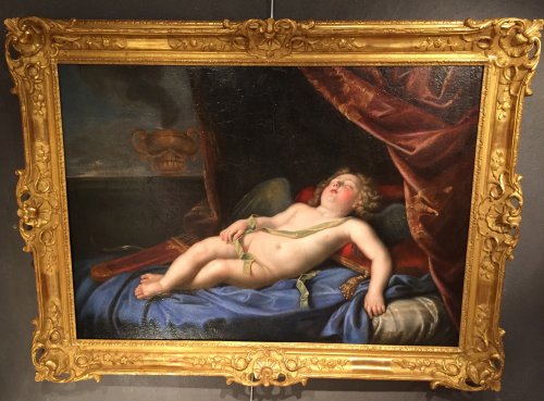 Louis Alexandre de Bourbon endormi sous les traits de Cupidon, Atelier de Pierre Mignard , vers 1682.