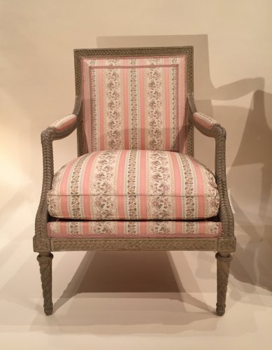 Paire de fauteuils  dit "a la reine" Estampille de Jean Baptiste Boulard , Paris ép Louis XVI - Sièges Style Louis XVI