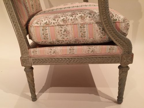 Paire de fauteuils  dit "a la reine" Estampille de Jean Baptiste Boulard , Paris ép Louis XVI - Louis XVI