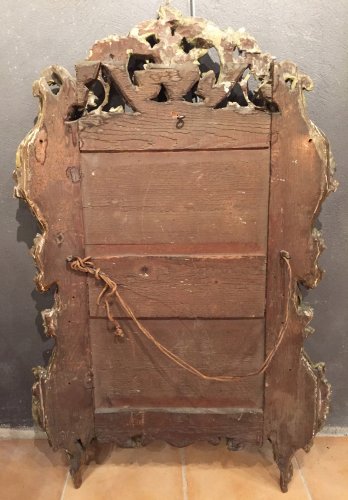 Antiquités - Miroir en bois doré, Provence époque Louis XV