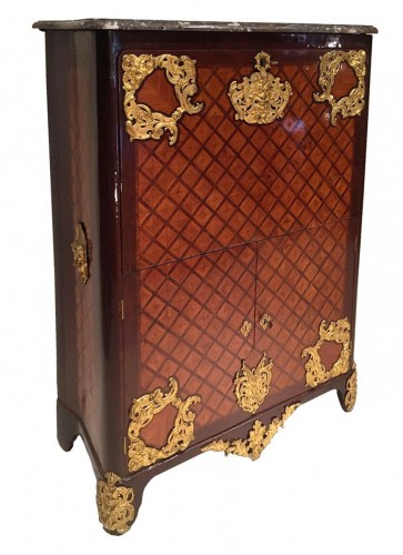 French Louis XV Secretaire stamped Hubert Hansen and Denis Genty, Paris Louis XV
