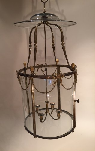 XVIIIe siècle - Importante lanterne de vestibule , Paris époque Louis XVI vers 1780