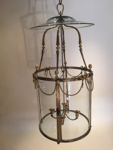 Antiquités - Importante lanterne de vestibule , Paris époque Louis XVI vers 1780