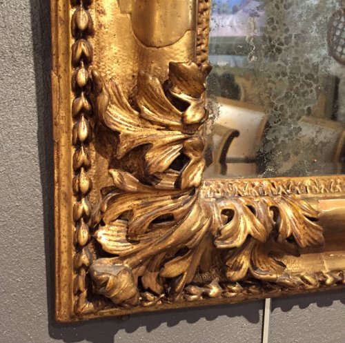 Miroir Aixois en bois doré, époque Louis XIV - Louis XIV