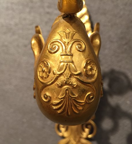 Empire - Pair of French Fine Ormolu Swan Sconces, Paris Empire Period, circa 1810