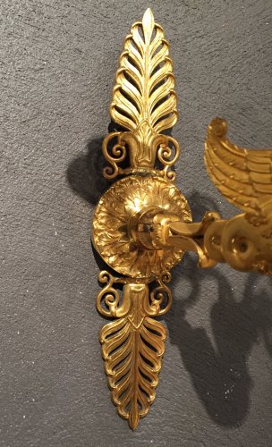 Antiquités - Pair of French Fine Ormolu Swan Sconces, Paris Empire Period, circa 1810