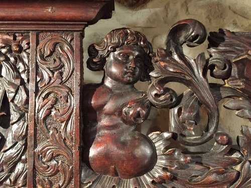 Mobilier Armoire - Armoire Biblique en noyer symbolisant la justice, Languedoc époque Louis XIII