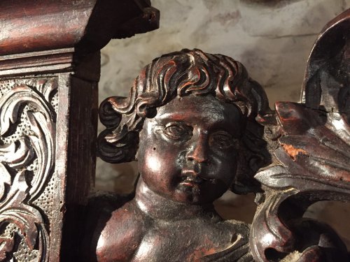 XVIIe siècle - Armoire Biblique en noyer symbolisant la justice, Languedoc époque Louis XIII