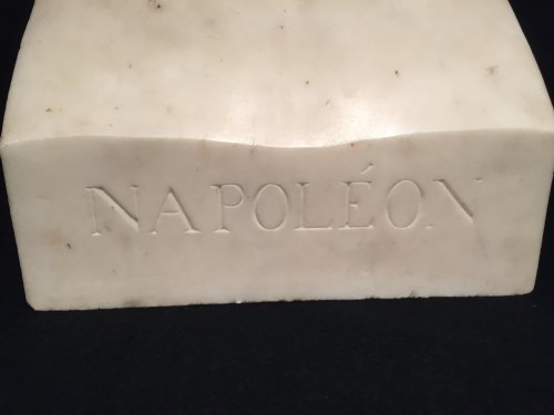 Sculpture Sculpture en Marbre - Buste en marbre Napoléon en Hermès d’après Chaudet, époque Empire