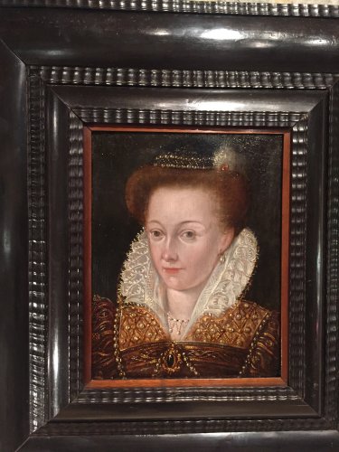 Tableaux et dessins Tableaux XVIe siècle - Portrait de Marie Stuart, Atelier de François Clouet 1567