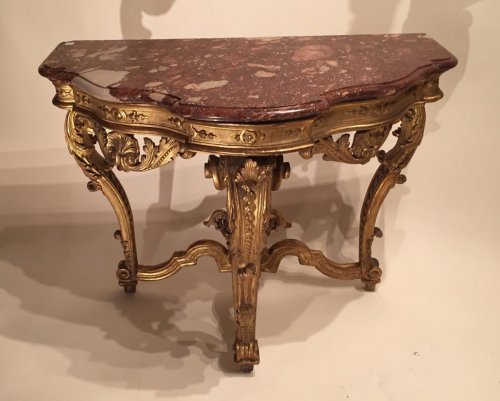 Table en console en bois de chêne doré, Paris époque Louis XIV