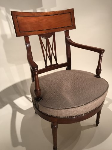 Paire de fauteuils Directoire en acajou massif par Georges Jacob - Sièges Style Directoire