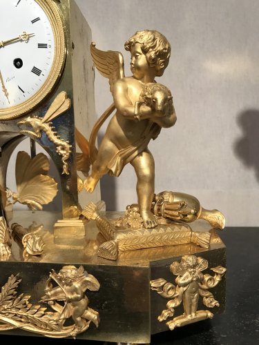 Empire - Pendule Psyché et Cupidon attribuable à Thomire, Paris époque Empire