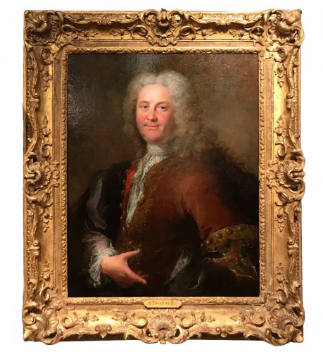 Portrait of a man by Robert Le Vrac said Tournières, Louis XV period