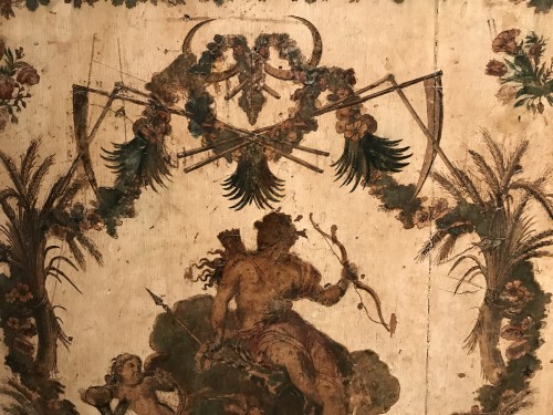 Petite armoire en « Lacca Povera » les quatre saisons, Uzès vers 1730 - Mobilier Style Régence