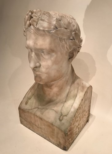 Buste de Napoléon lauré en Hermès, époque Empire - Sculpture Style Empire